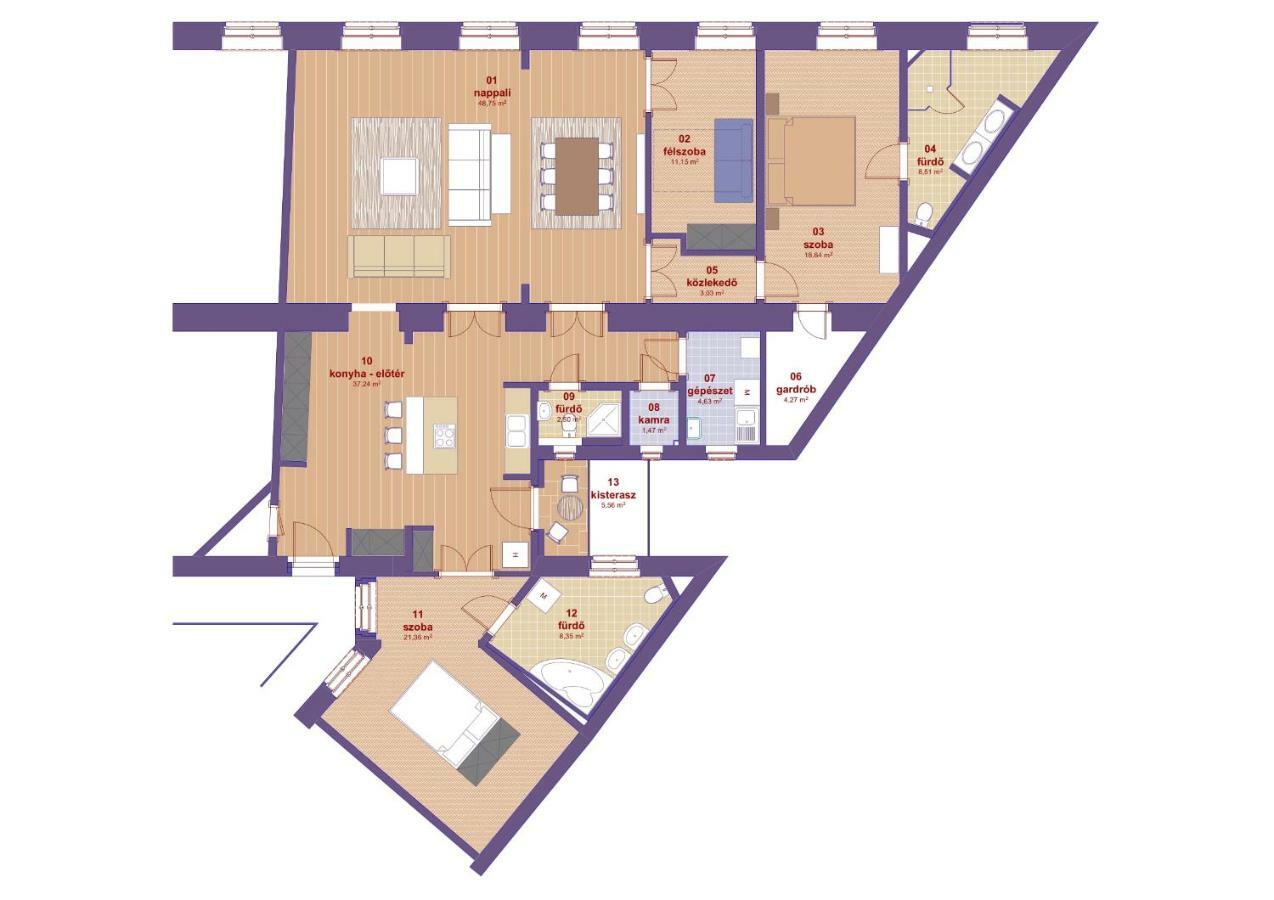 Urban Haven - 3 Beds, 3 Baths, Free Parking, Near Central Market บูดาเปสต์ ภายนอก รูปภาพ